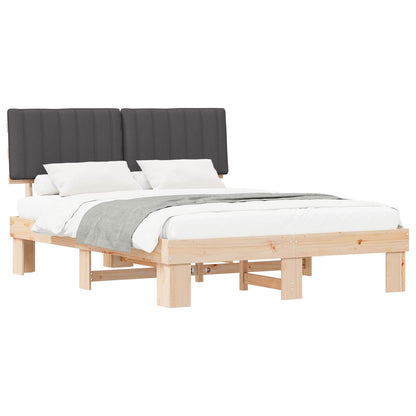 Letto con Testiera Rivestita Grigio scuro 150 x 200 cm | homemem39