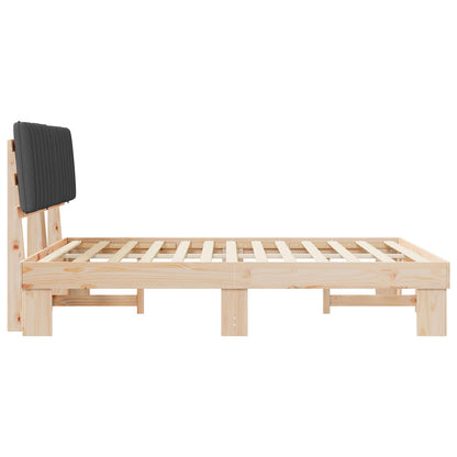 Letto con Testiera Rivestita Grigio scuro 150 x 200 cm | homemem39