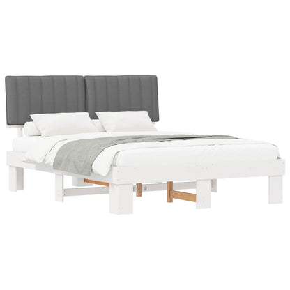 Letto con Testiera Rivestita Grigio chiaro 150 x 200 cm | homemem39
