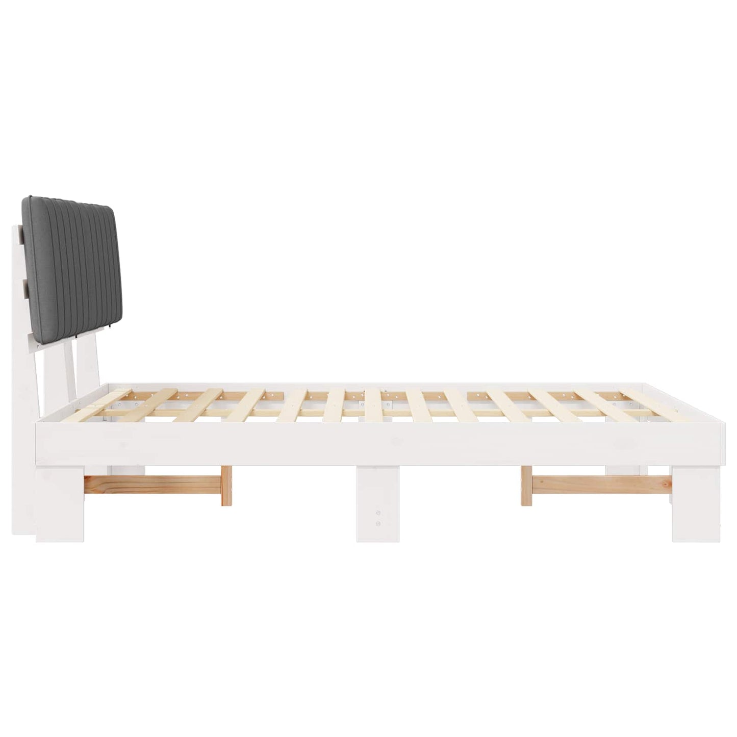Letto con Testiera Rivestita Grigio chiaro 150 x 200 cm | homemem39