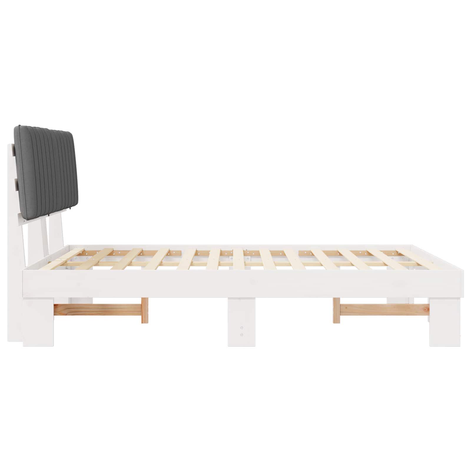 Letto con Testiera Rivestita Grigio chiaro 150 x 200 cm | homemem39