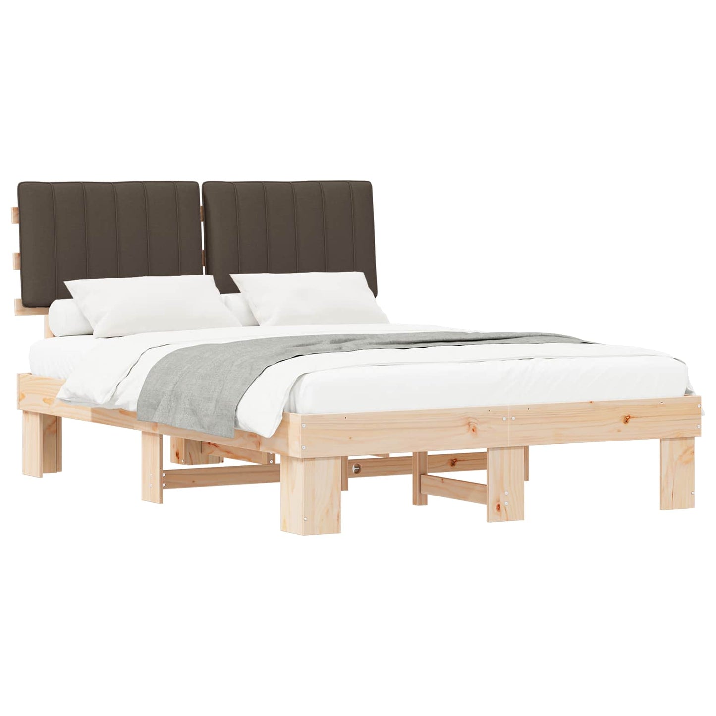 Letto con Testiera Rivestita Talpa 140 x 200 cm Pino massello | homemem39
