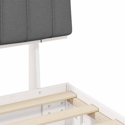 Letto con Testiera Rivestita Grigio chiaro 140 x 200 cm | homemem39