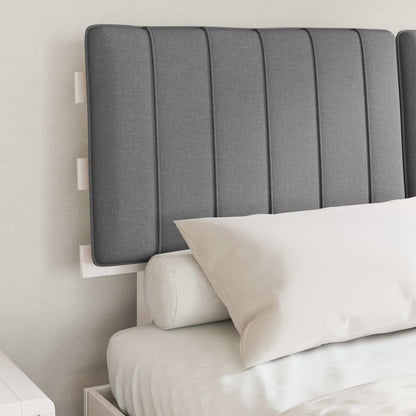 Letto con Testiera Rivestita Grigio chiaro 140 x 200 cm | homemem39