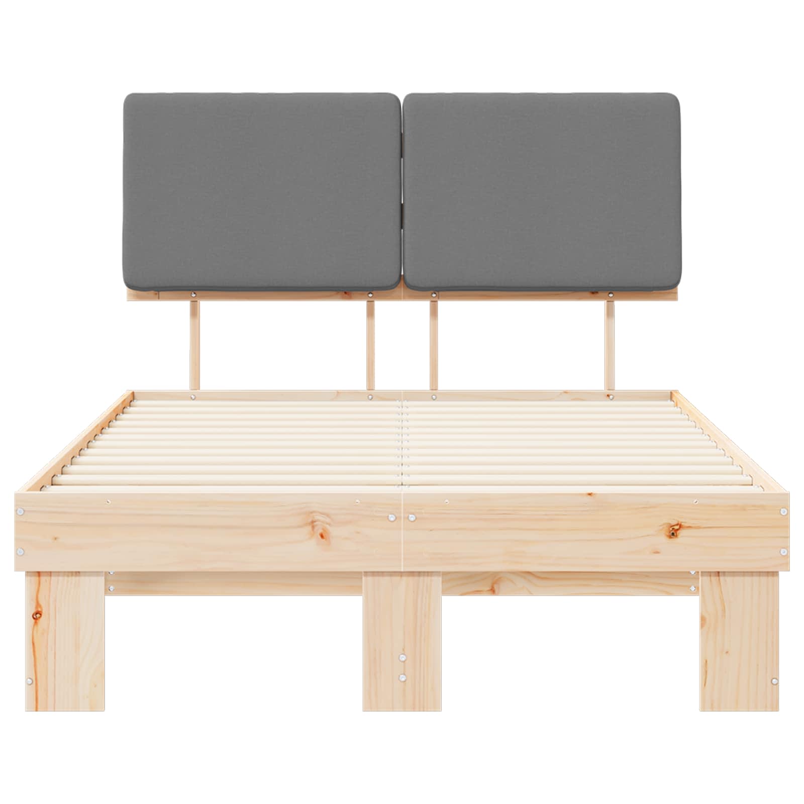 Letto con Testiera Rivestita Grigio chiaro 120 x 200 cm | homemem39