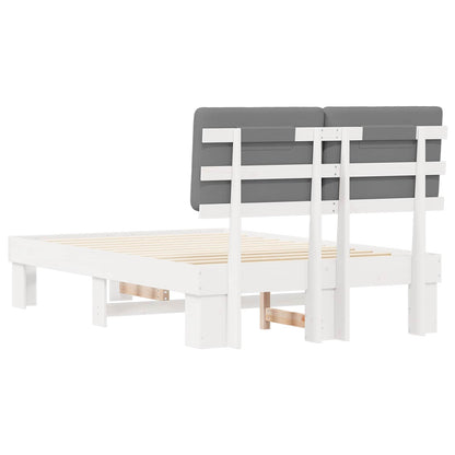 Letto con Testiera Rivestita Grigio chiaro 120 x 200 cm | homemem39