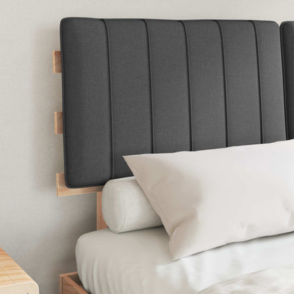 Letto con Testiera Rivestita Grigio scuro 140 x 190 cm | homemem39