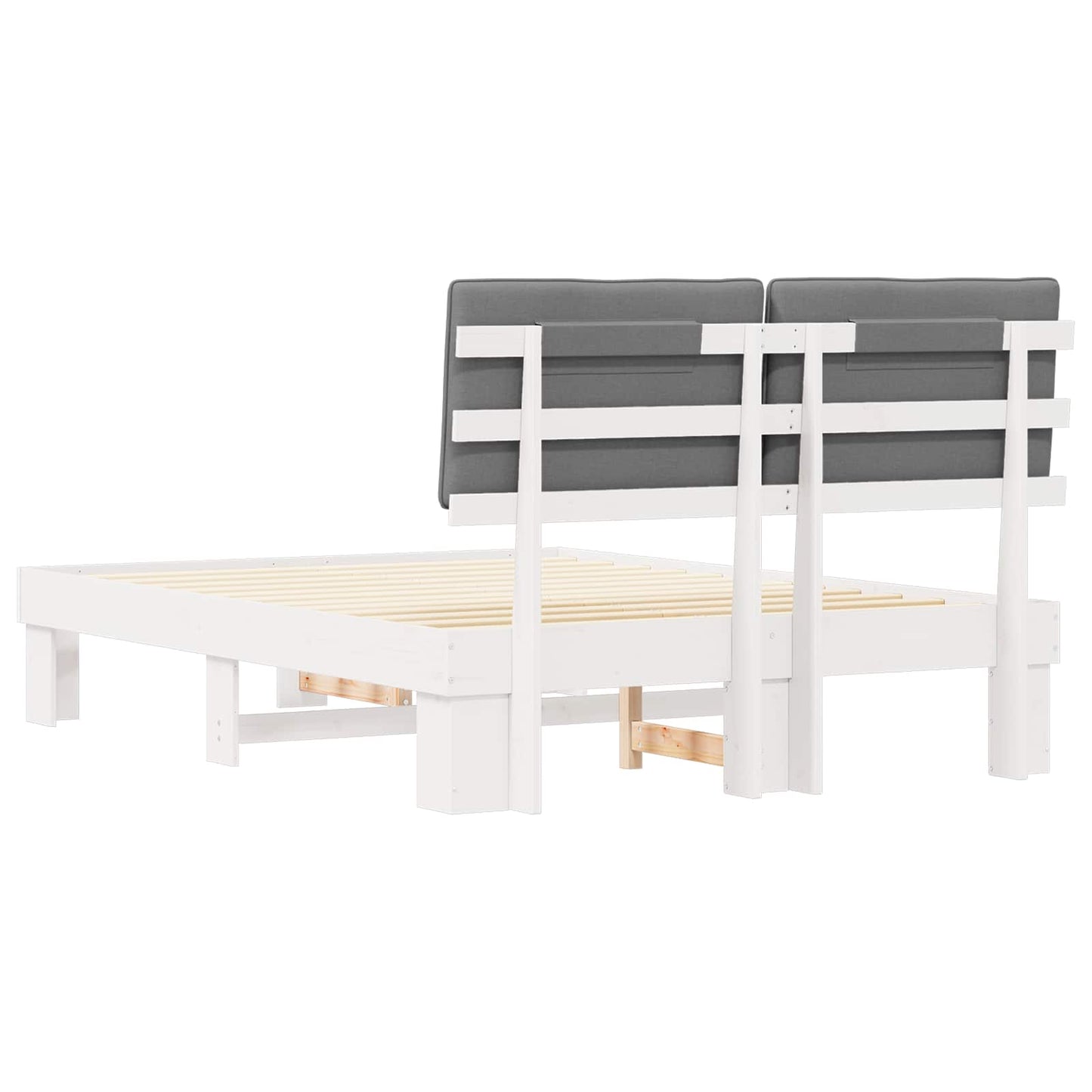 Letto con Testiera Rivestita Grigio chiaro 135 x 190 cm | homemem39