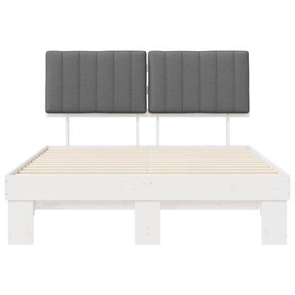Letto con Testiera Rivestita Grigio chiaro 135 x 190 cm | homemem39