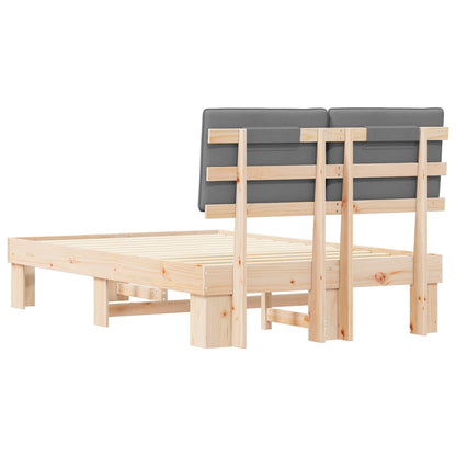 Letto con Testiera Rivestita Grigio chiaro 120 x 190 cm | homemem39