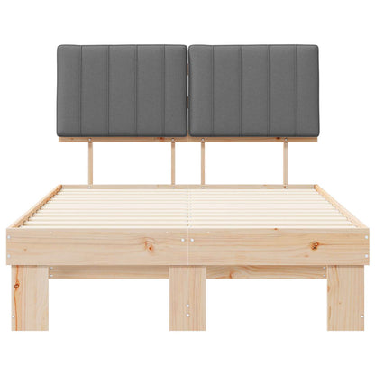 Letto con Testiera Rivestita Grigio chiaro 120 x 190 cm | homemem39