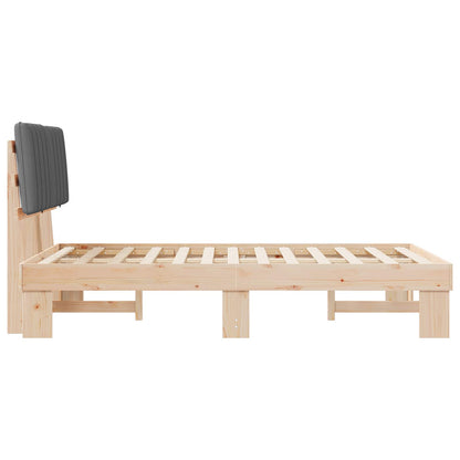Letto con Testiera Rivestita Grigio chiaro 120 x 190 cm | homemem39