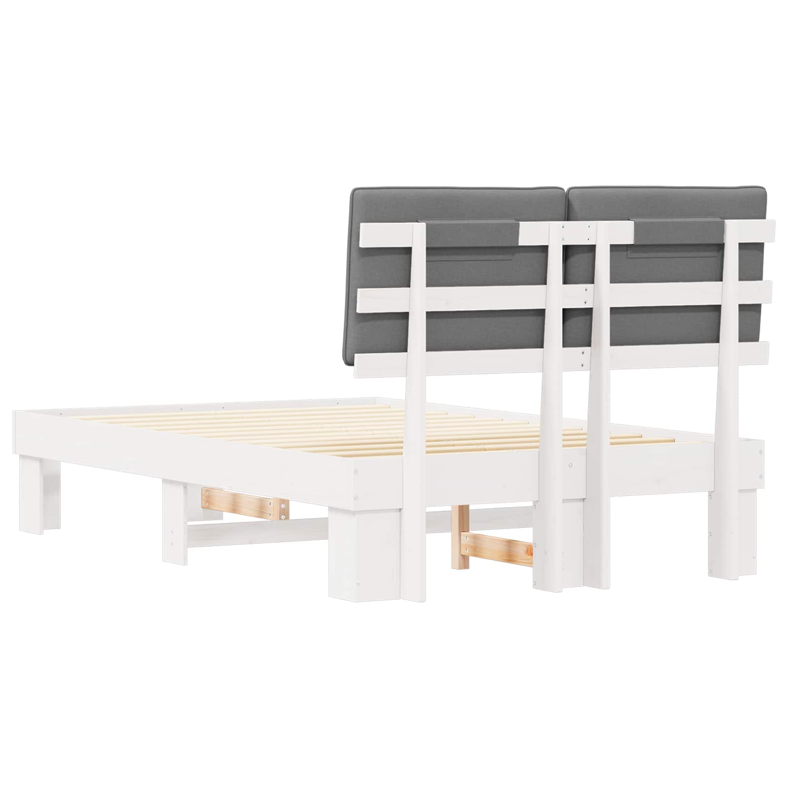 Letto con Testiera Rivestita Grigio chiaro 120 x 190 cm | homemem39