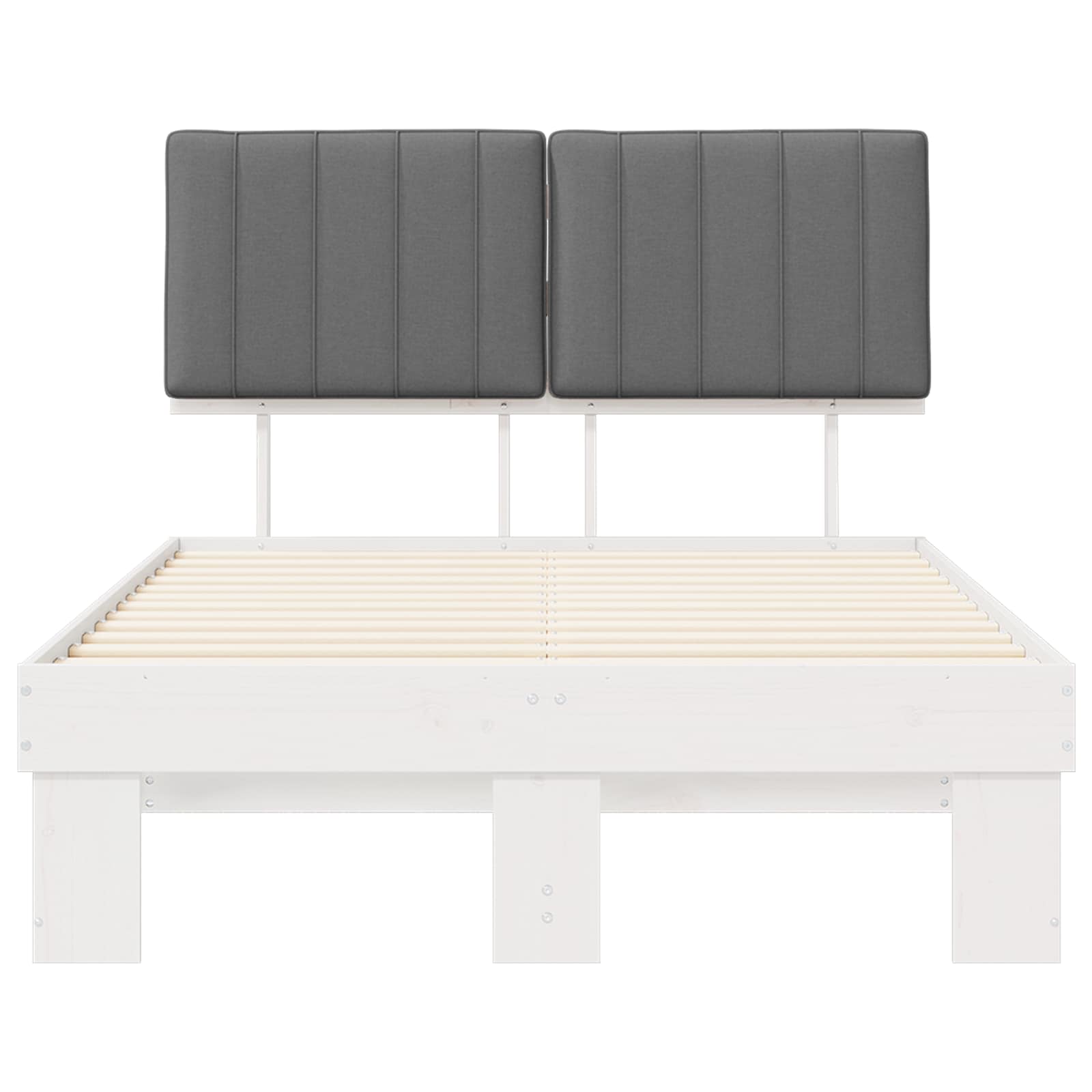 Letto con Testiera Rivestita Grigio chiaro 120 x 190 cm | homemem39