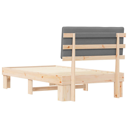 Letto con Testiera Rivestita Grigio chiaro 100 x 200 cm | homemem39