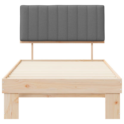 Letto con Testiera Rivestita Grigio chiaro 100 x 200 cm | homemem39