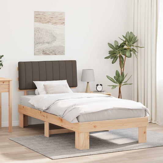 Letto con Testiera Rivestita Talpa 100 x 200 cm Pino massello | homemem39