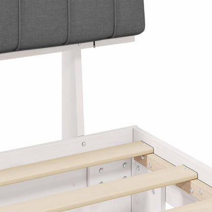Letto con Testiera Rivestita Grigio chiaro 100 x 200 cm | homemem39