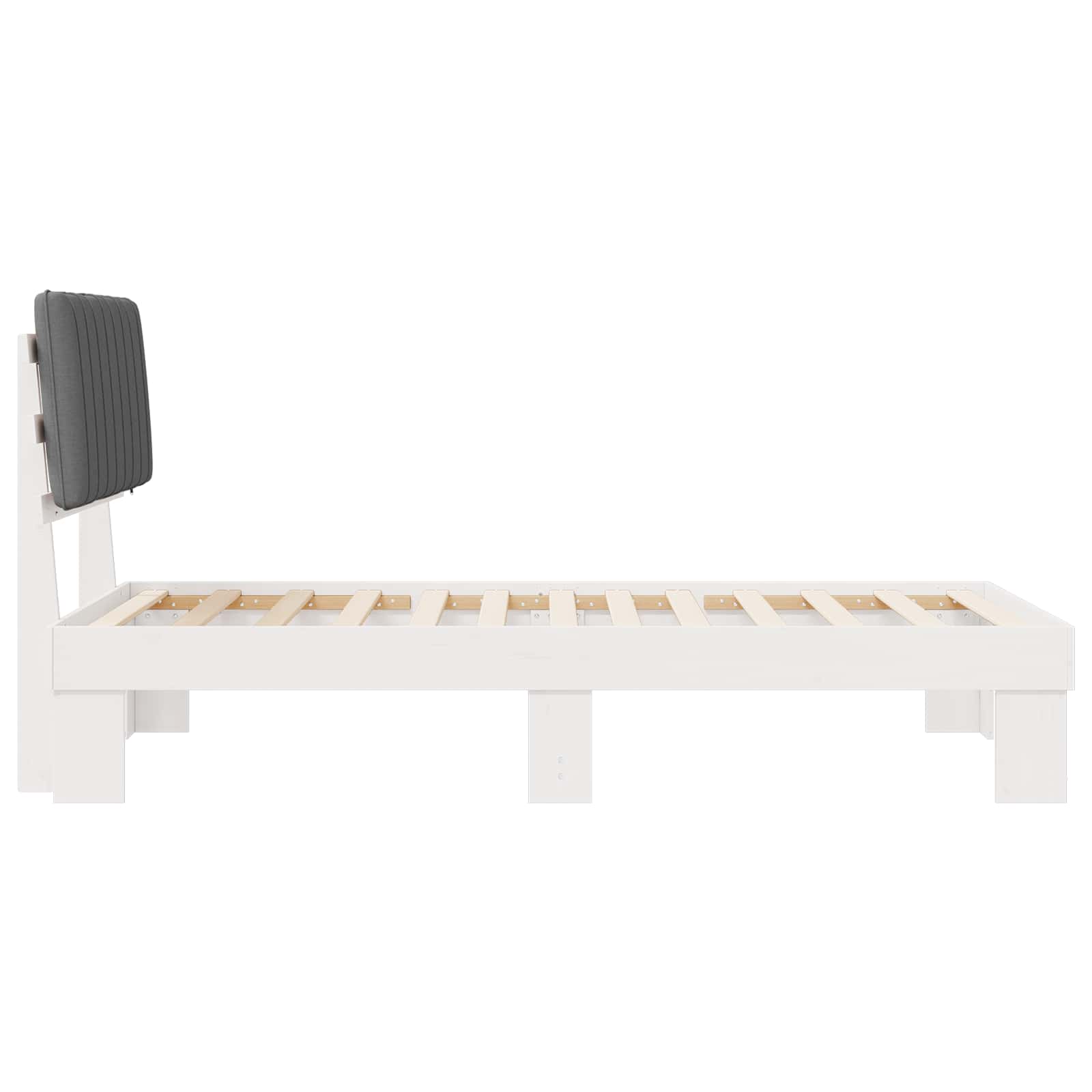 Letto con Testiera Rivestita Grigio chiaro 100 x 200 cm | homemem39