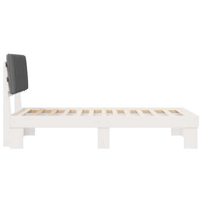 Letto con Testiera Rivestita Grigio chiaro 100 x 200 cm | homemem39