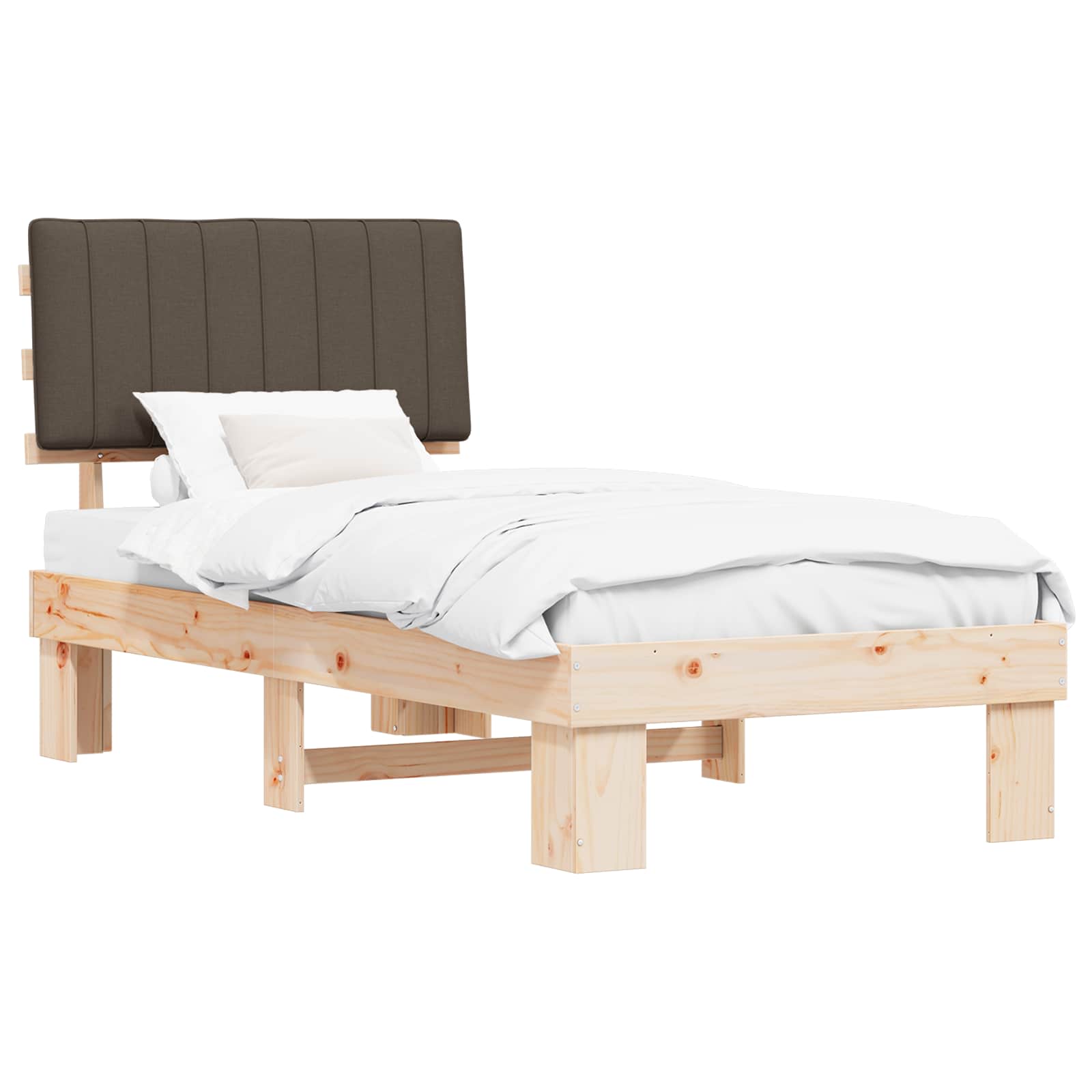 Letto con Testiera Rivestita Talpa 90 x 190 cm Pino massello | homemem39