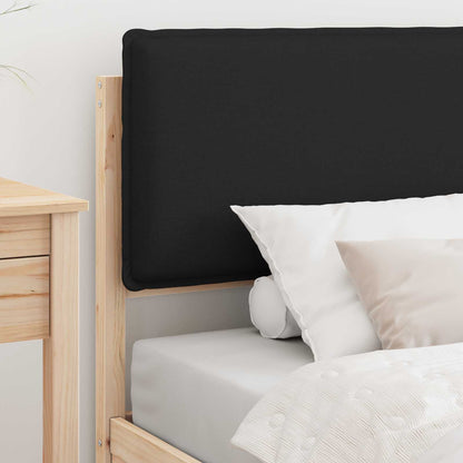 Letto con Testiera Rivestita Nero 100 x 200 cm Pino massello | homemem39