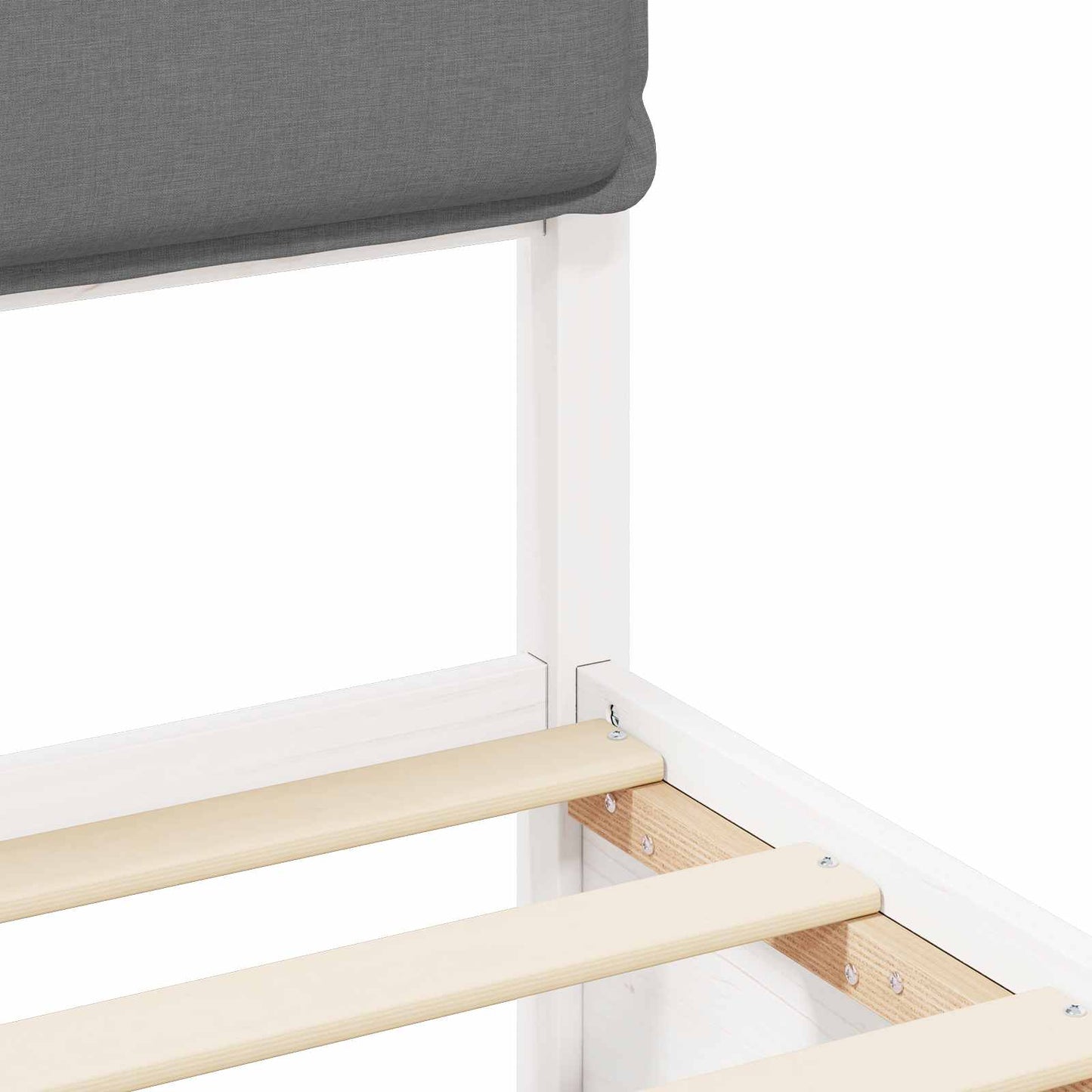 Letto con Testiera Rivestita Grigio chiaro 100 x 200 cm | homemem39