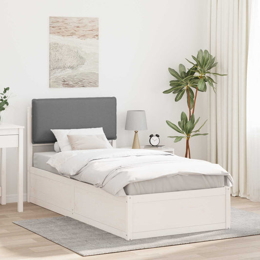 Letto con Testiera Rivestita Grigio chiaro 100 x 200 cm | homemem39