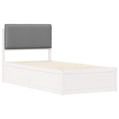 Letto con Testiera Rivestita Grigio chiaro 100 x 200 cm | homemem39