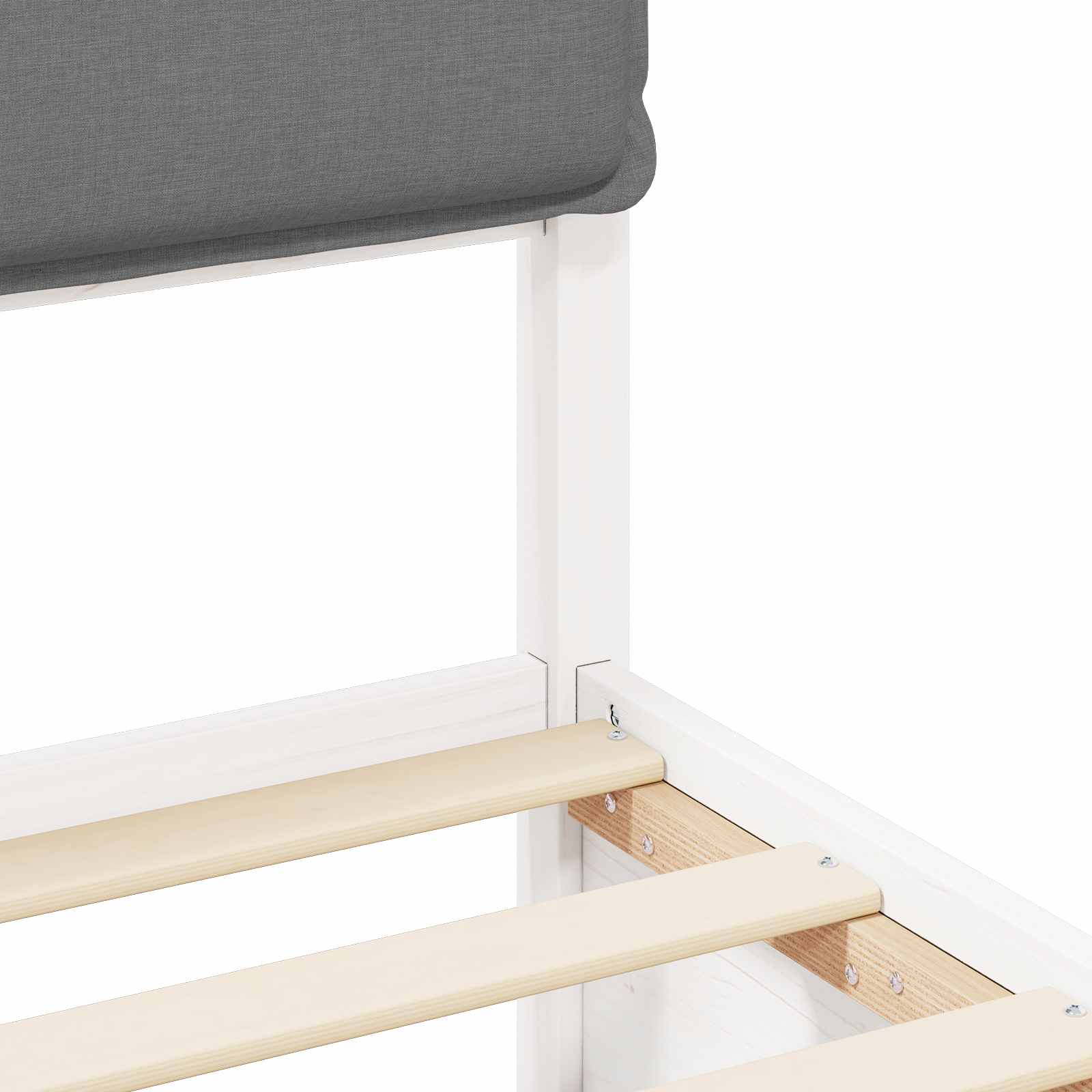 Letto con Testiera Rivestita Grigio chiaro 80 x 200 cm | homemem39