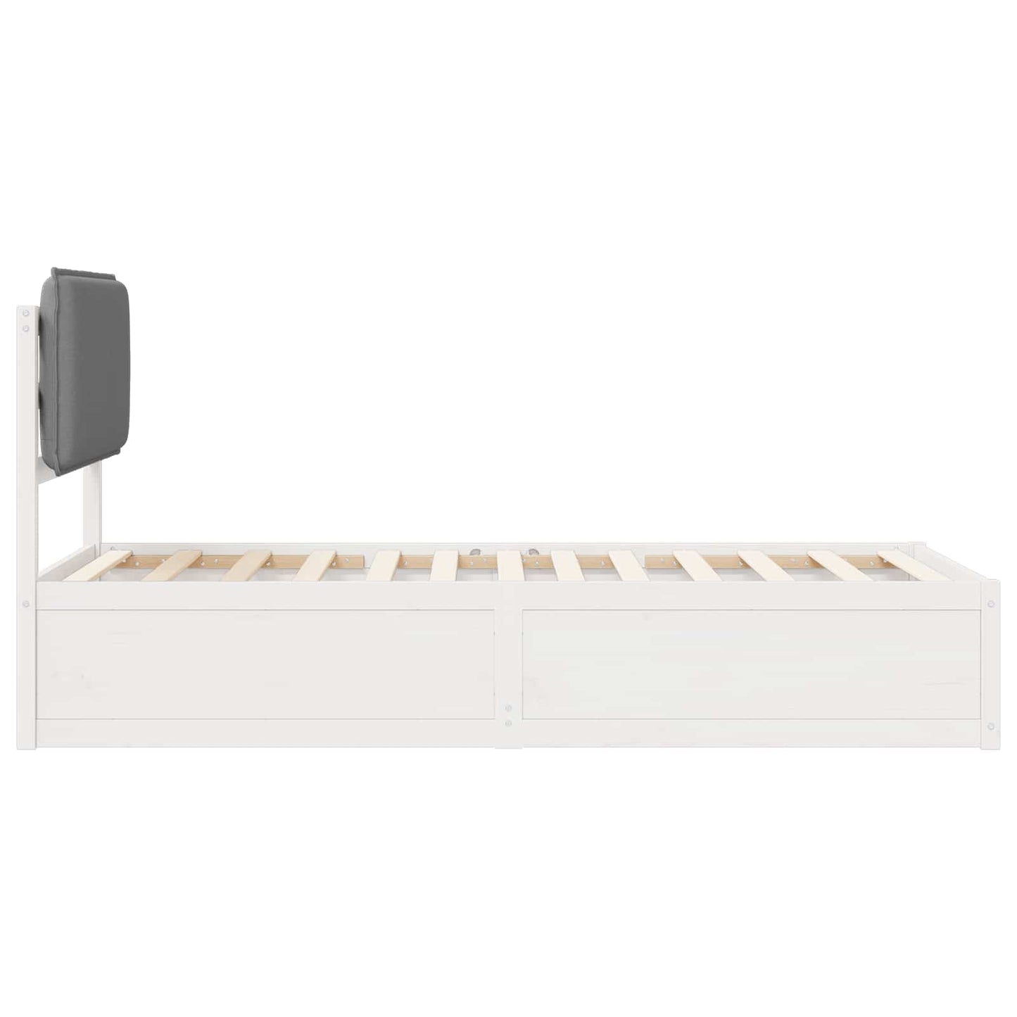 Letto con Testiera Rivestita Grigio chiaro 80 x 200 cm | homemem39