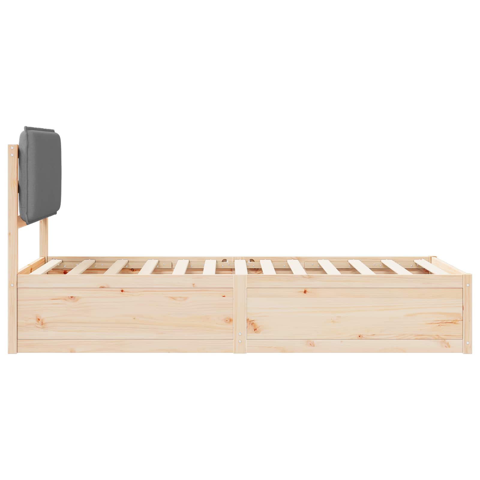 Letto con Testiera Rivestita Grigio chiaro 75 x 190 cm | homemem39