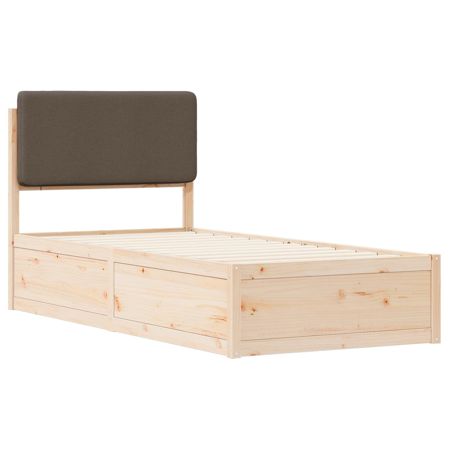Letto con Testiera Rivestita Talpa 100 x 200 cm Pino massello | homemem39