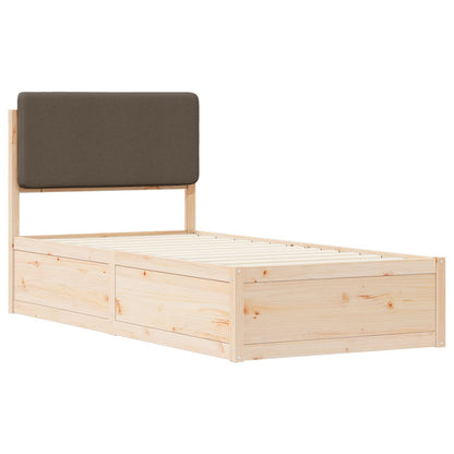 Letto con Testiera Rivestita Talpa 80 x 200 cm Pino massello | homemem39