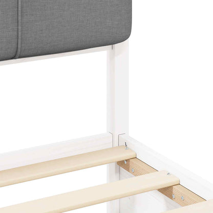 Letto con Testiera Rivestita Grigio chiaro 100 x 200 cm | homemem39