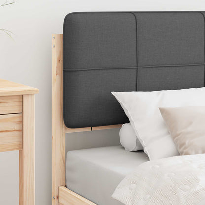 Letto con Testiera Rivestita Grigio scuro 90 x 200 cm | homemem39