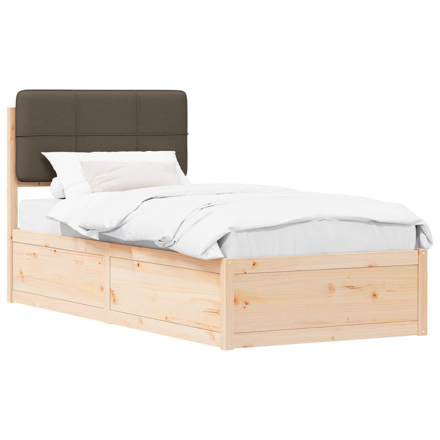 Letto con Testiera Rivestita Talpa 90 x 200 cm Pino massello | homemem39