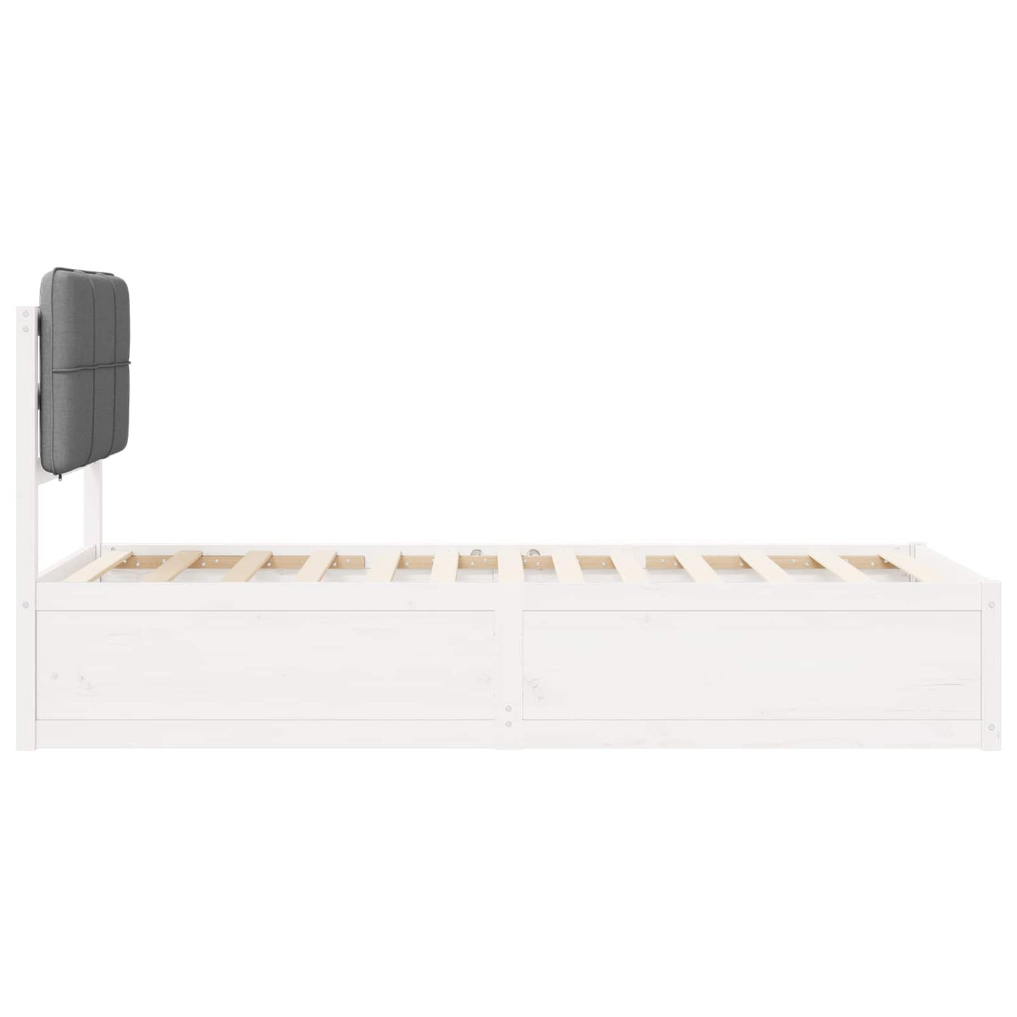Letto con Testiera Rivestita Grigio chiaro 90 x 200 cm | homemem39