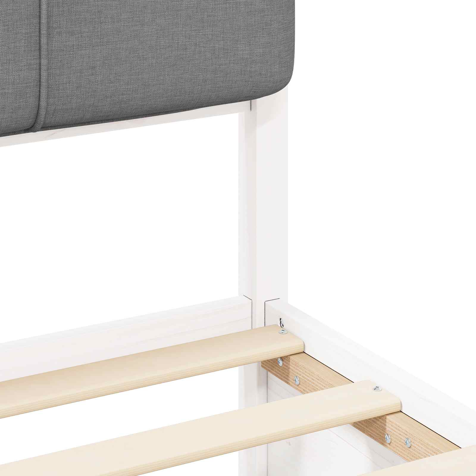 Letto con Testiera Rivestita Grigio chiaro 80 x 200 cm | homemem39