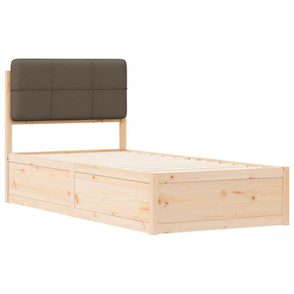 Letto con Testiera Rivestita Talpa 90 x 190 cm Pino massello | homemem39