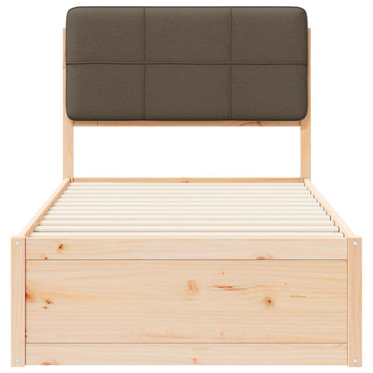 Letto con Testiera Rivestita Talpa 90 x 190 cm Pino massello | homemem39