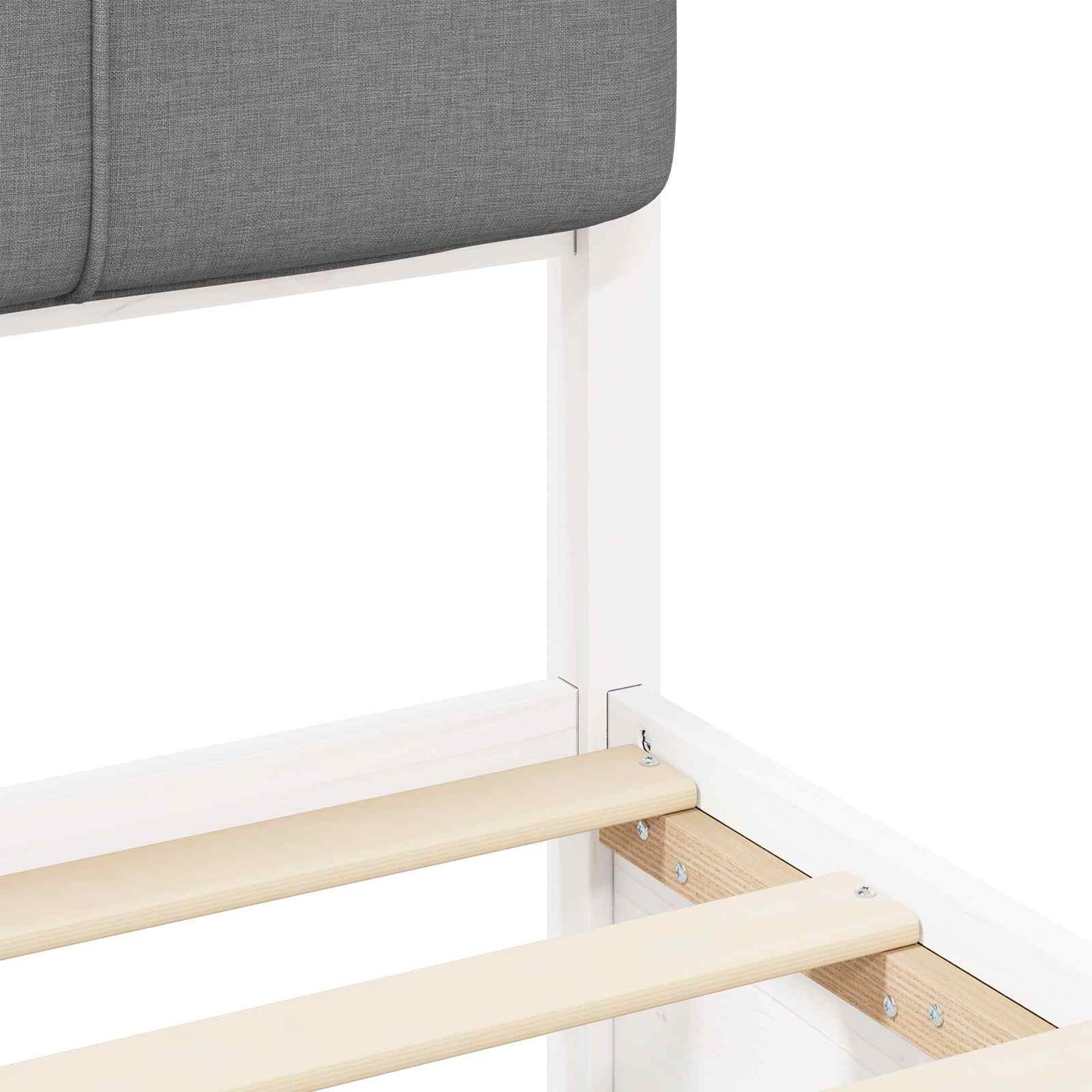 Letto con Testiera Rivestita Grigio chiaro 90 x 190 cm | homemem39