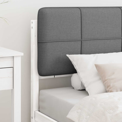 Letto con Testiera Rivestita Grigio chiaro 90 x 190 cm | homemem39