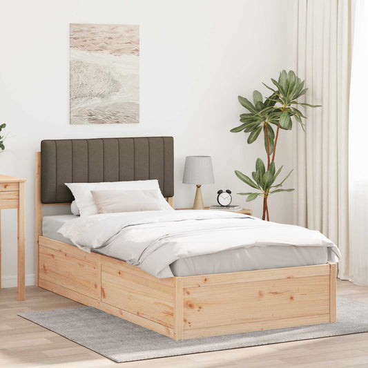 Letto con Testiera Rivestita Talpa 100 x 200 cm Pino massello | homemem39