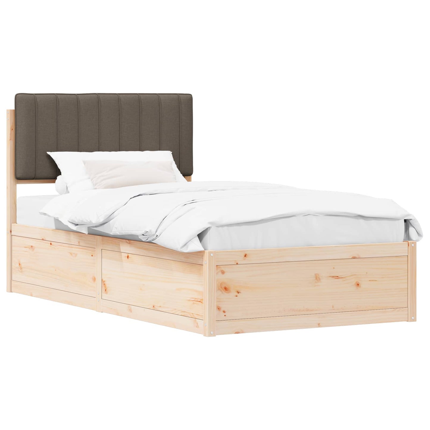 Letto con Testiera Rivestita Talpa 100 x 200 cm Pino massello | homemem39