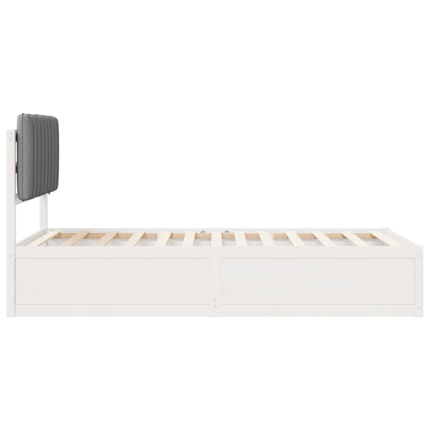 Letto con Testiera Rivestita Grigio chiaro 100 x 200 cm | homemem39