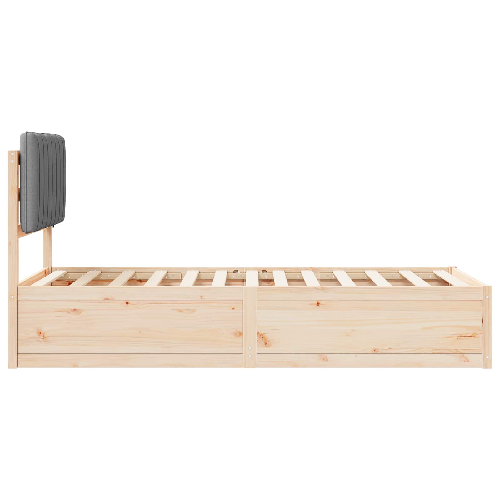 Letto con Testiera Rivestita Grigio chiaro 90 x 200 cm | homemem39