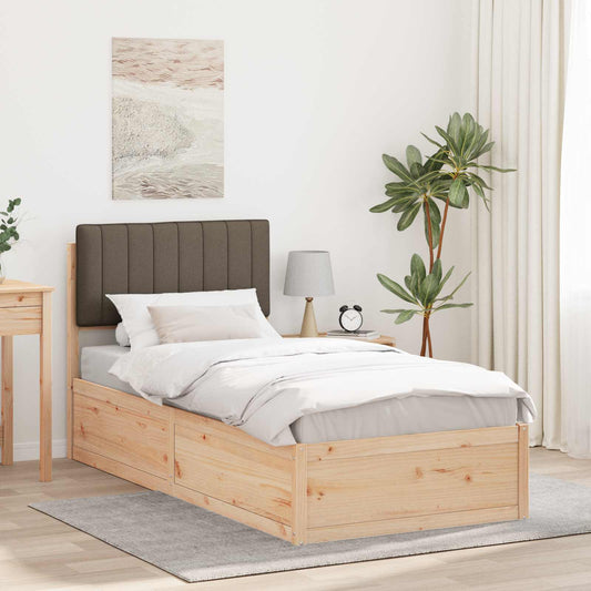 Letto con Testiera Rivestita Talpa 90 x 200 cm Pino massello | homemem39
