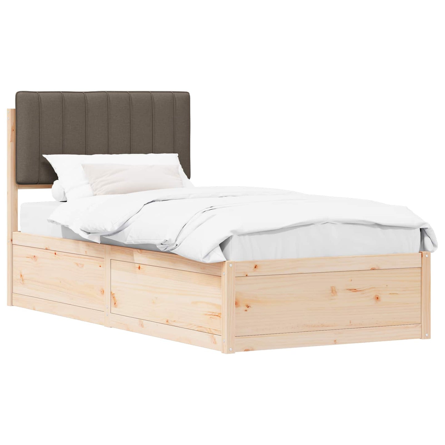 Letto con Testiera Rivestita Talpa 90 x 200 cm Pino massello | homemem39