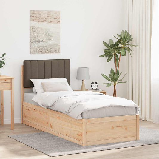 Letto con Testiera Rivestita Talpa 80 x 200 cm Pino massello | homemem39